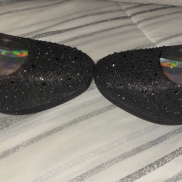 Women's Rhinestone Black Shoes Worn twice LIKE NEW 👍 Size 8.5M - Picture 6 of 9